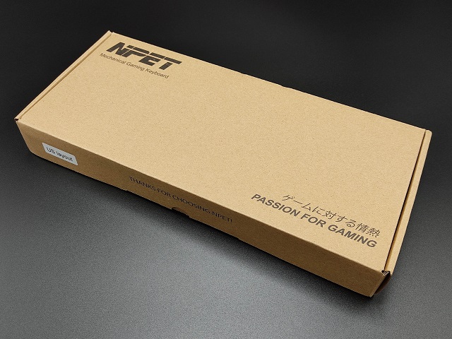 NPET ゲーミングキーボード『K80』の外箱