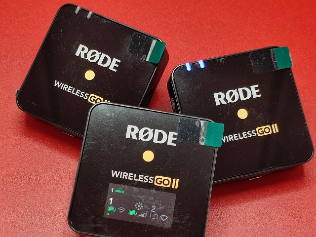 ワイヤレスマイク「RODE WIRELESS GO 2」操作方法：電源が入っている送信機の見分け方