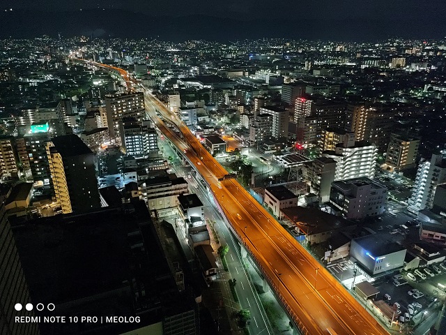 【Redmi Note 10 pro】詳細比較：カメラ画質について「夜景」を違うアングルで撮影