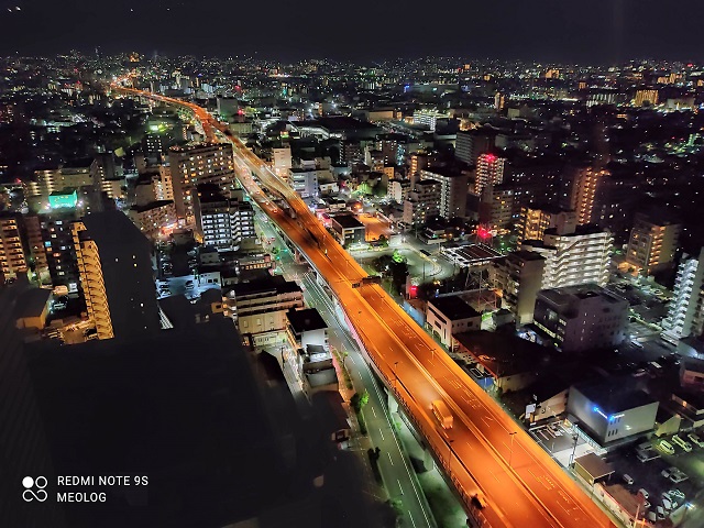 「Redmi Note 9S」詳細比較：カメラ画質について「夜景」を違うアングルで撮影
