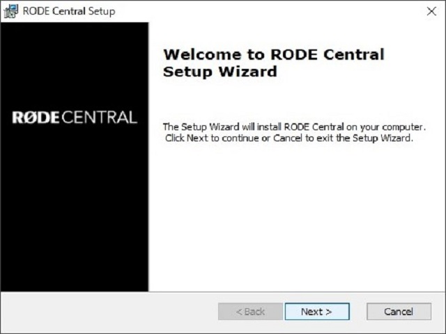 RODE Central：インストールをはじめる