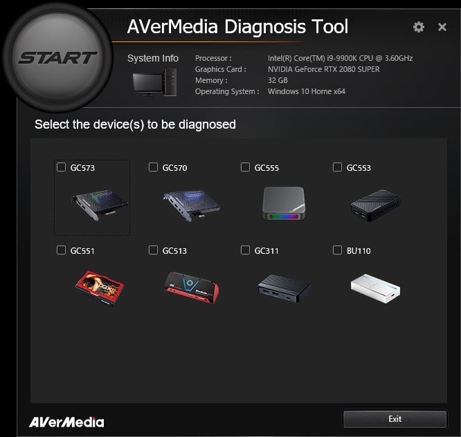 AVerMedia「診断ツール」の使い方！キャプチャーボード購入前に診断：すべてのチェックマークを外す