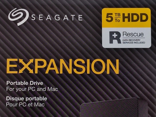Seagate ExpansionポータブルHDD：データ復旧サービス「Rescue」付きで安心