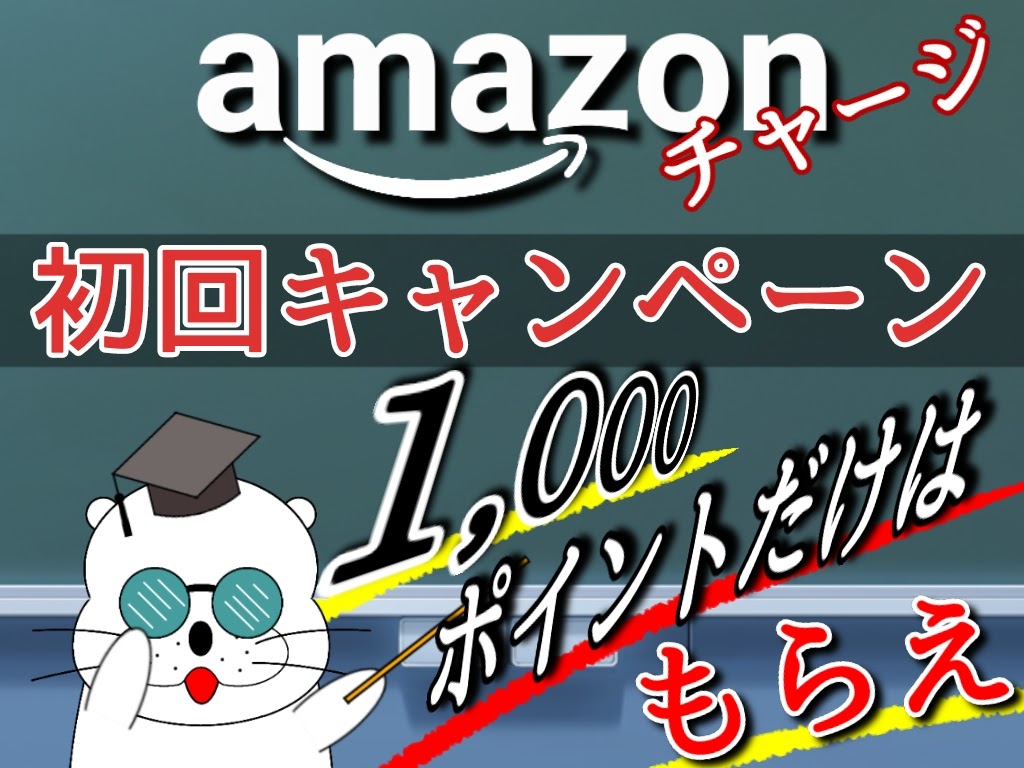 Amazonチャージ【 初回購入限定キャンペーン 】1,000ポイントを無駄にするな！