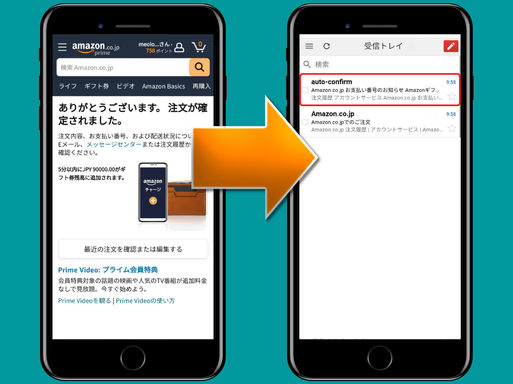Amazonチャージ【 初回購入限定キャンペーン 】利用手順！注文が確定