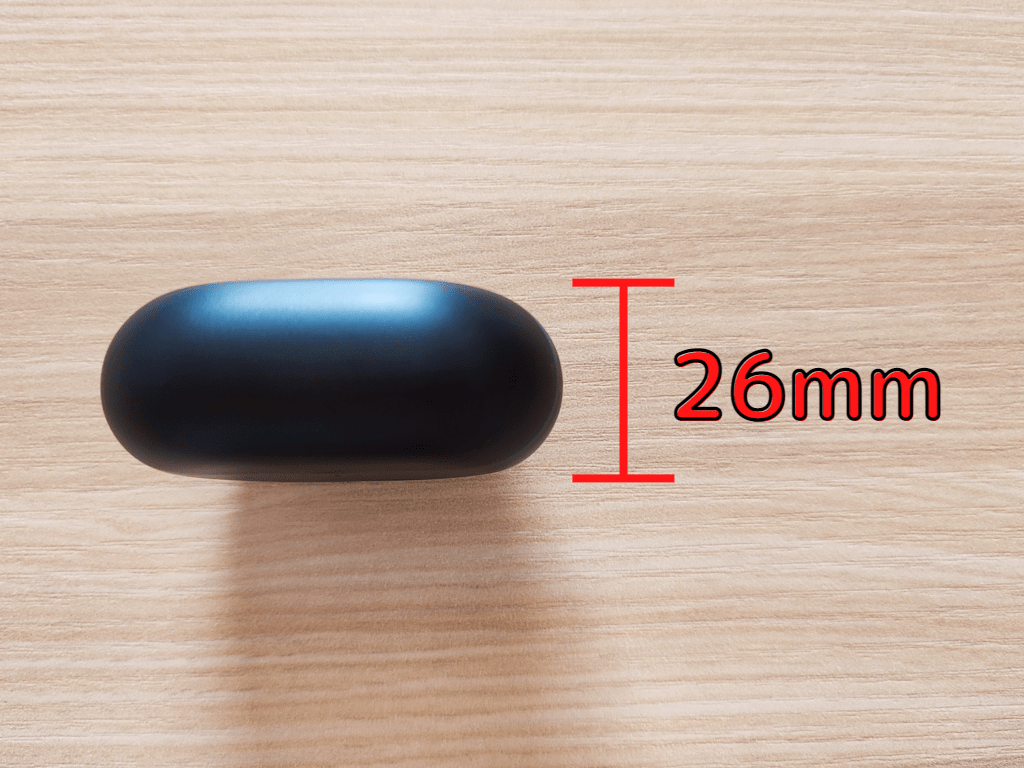 SOUNDPEATS Capsule3 Proのサイズ・重量：充電ケースの厚み