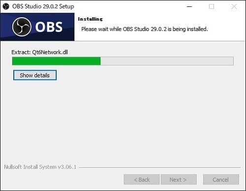OBS Studio インストール方法！インストール中の画面