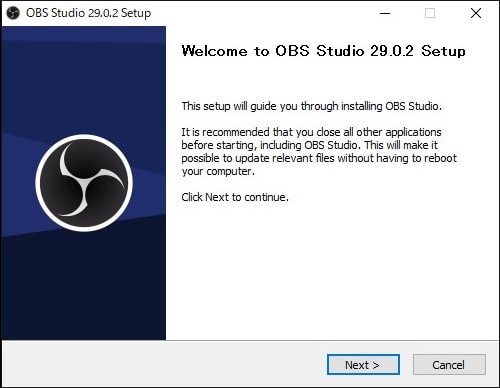 OBS Studio インストール方法！「Next」を押す