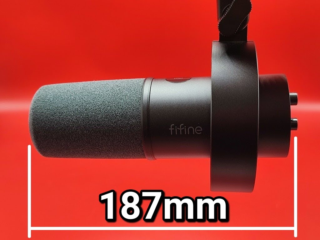 FIFINEのダイナミックマイク「K688」長さは「約187mm」