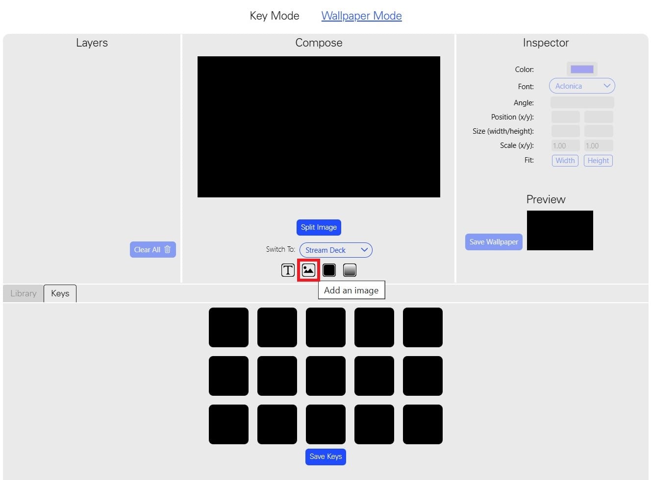 Elgato Stream Deck MK.2：ボタンの設定方法！写真マークをクリック