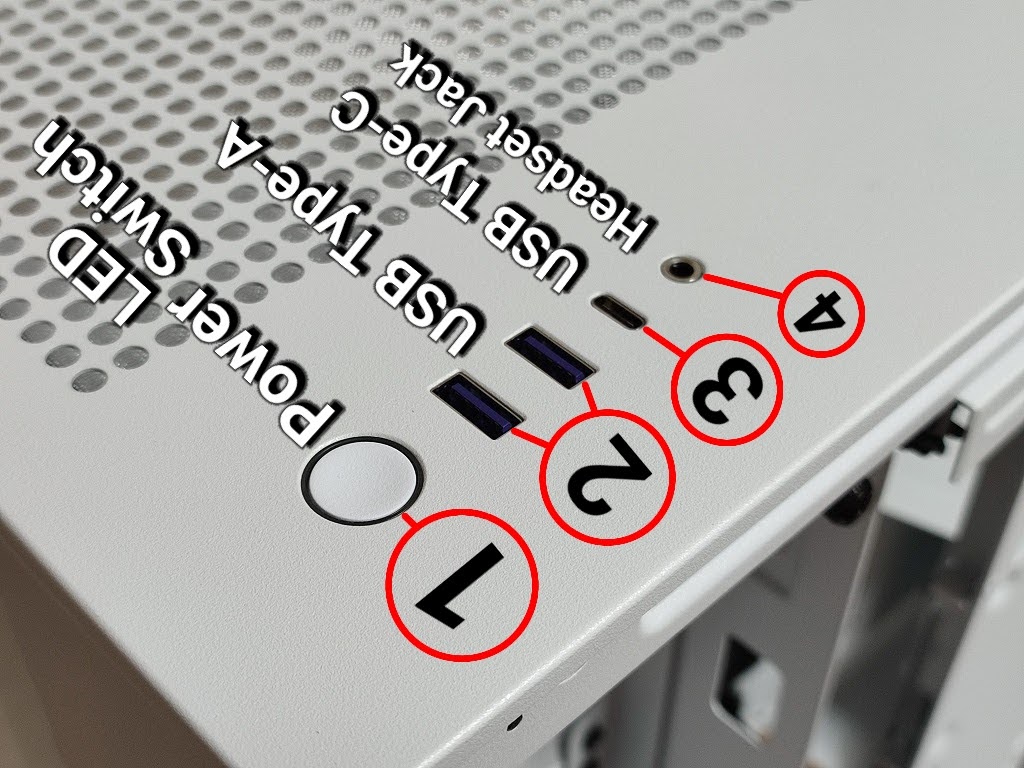 PCケースの配線：接続する場所はココ！天板の端子関係を見る