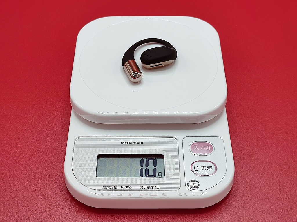 SOUNDPEATS Chasers オープンイヤーイヤホン：イヤホン単体の重さは10g