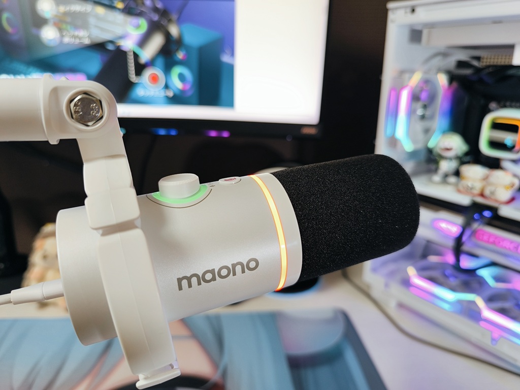 maono PD200XS ダイナミックマイク：緑色はマイクゲイン