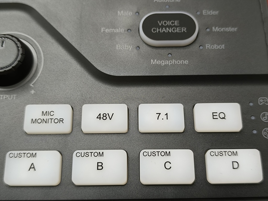 FIFINE AmpliGame SC8 オーディオミキサー：ボタン機能