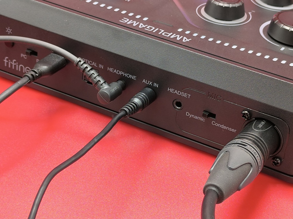 FIFINE AmpliGame SC8 オーディオミキサー：AUX接続！