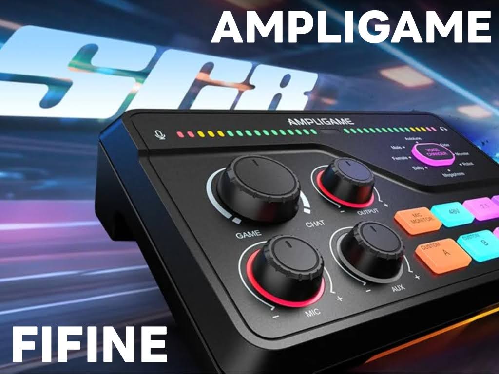FIFINE AmpliGame SC8 オーディオミキサー：動画音声がヘッドホンから聴こえている