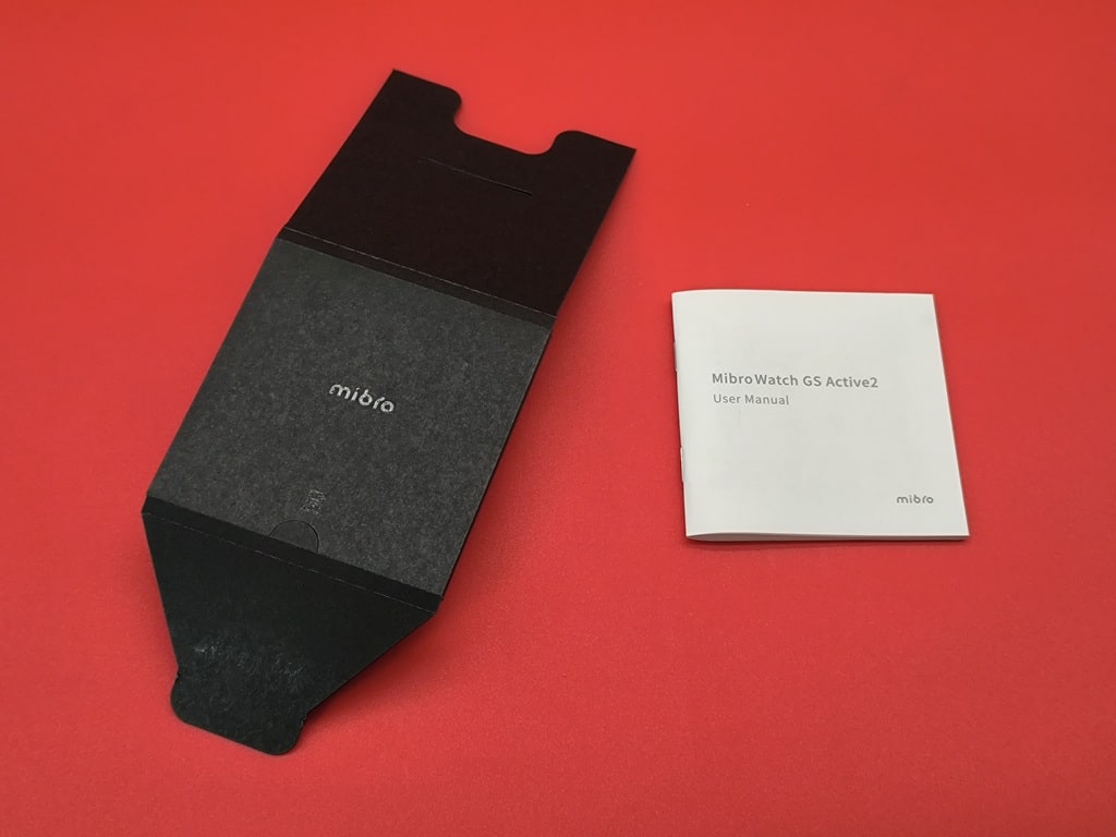 Mibro GS Active 2 スマートウォッチ：ユーザーマニュアルが入っている