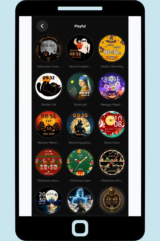 Mibro GS Active 2 スマートウォッチの使用感：「Playful」に分類されたウォッチフェイスはこんな感じ
