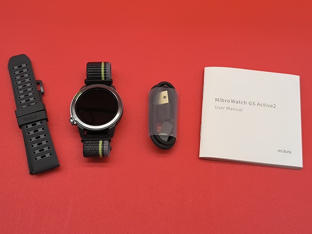 Mibro GS Active 2 スマートウォッチ：スマートウォッチ本体と付属品
