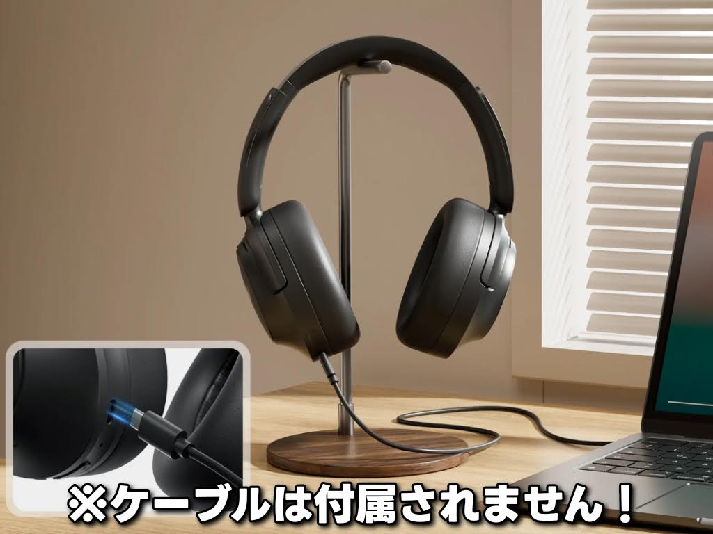 QCY H3S ワイヤレスヘッドホン：有線接続にも対応！