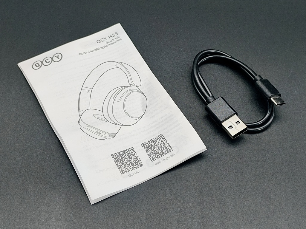 QCY H3S ワイヤレスヘッドホンをレビュー！取扱説明書とUSBケーブル