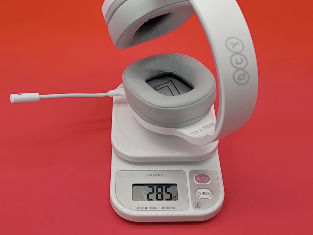 QCY Heroad V200 ゲーミングヘッドセット!実際にマイク装着時の重さは285g