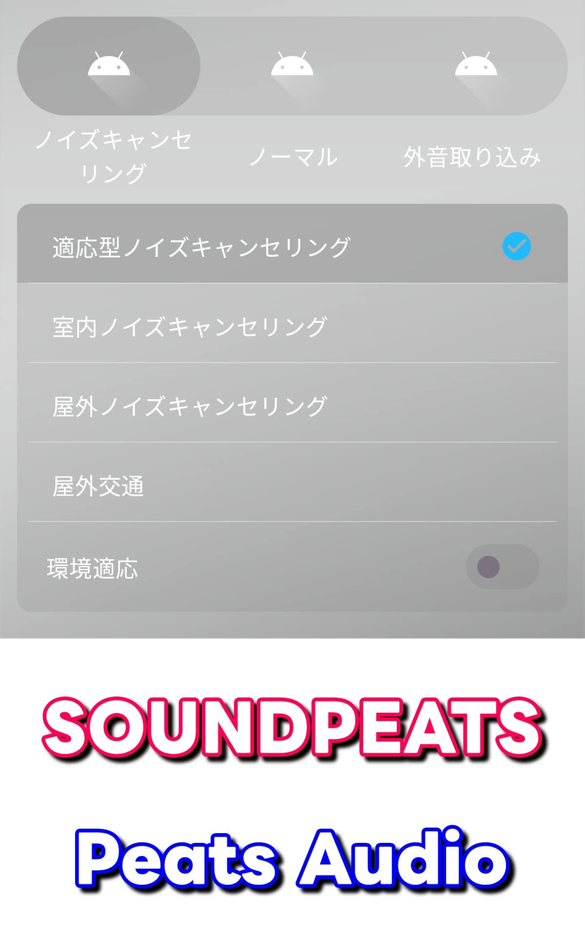 SOUNDPEATS Air5 Pro+ 専用アプリ PeatsAudio：「最大-55dB低減の適応型ANC」がマジで凄い
