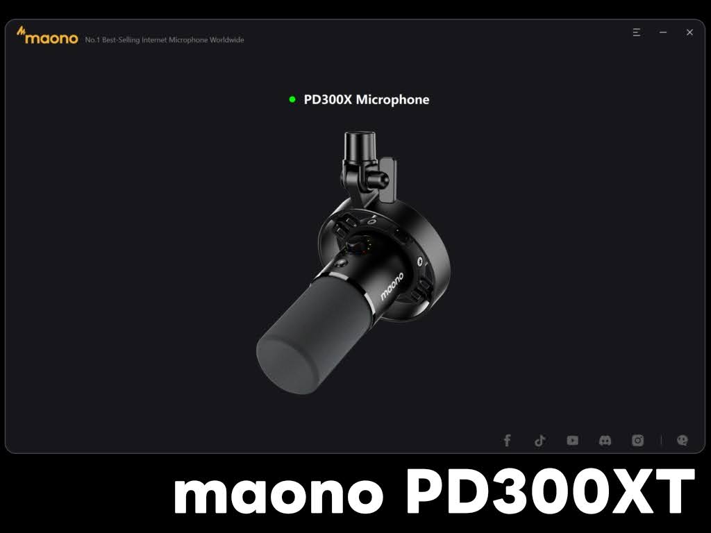 maono PD300XT:専用ソフトMaono Link!マイク本体が表示されている