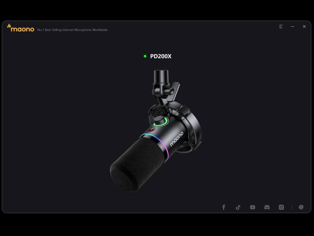 Maono Link「PD200X」の使い方：マイク本体をクリック！