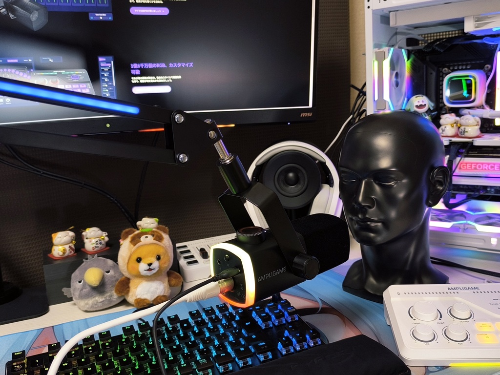 ソフト「FIFINE Genie」の機能:USB接続したふたつの機器は、自由自在にライト効果を与えることができる