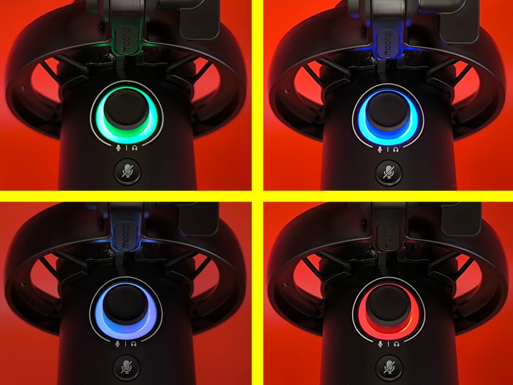 maono PD200W ハイブリッドダイナミックマイク：インジケーター