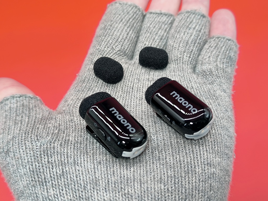 MAONO ワイヤレスマイク【T1 MINI】の予備の風防は大切に保管しておく