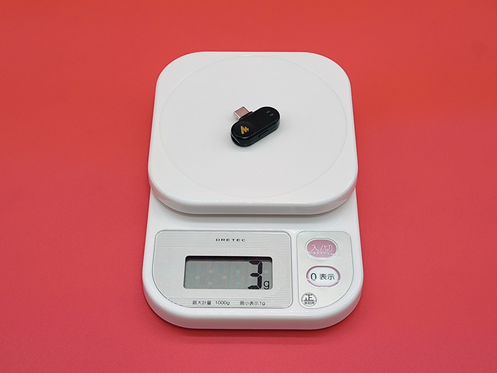 MAONO ワイヤレスマイク【T1 MINI】のレシーバーの重さ：3g
