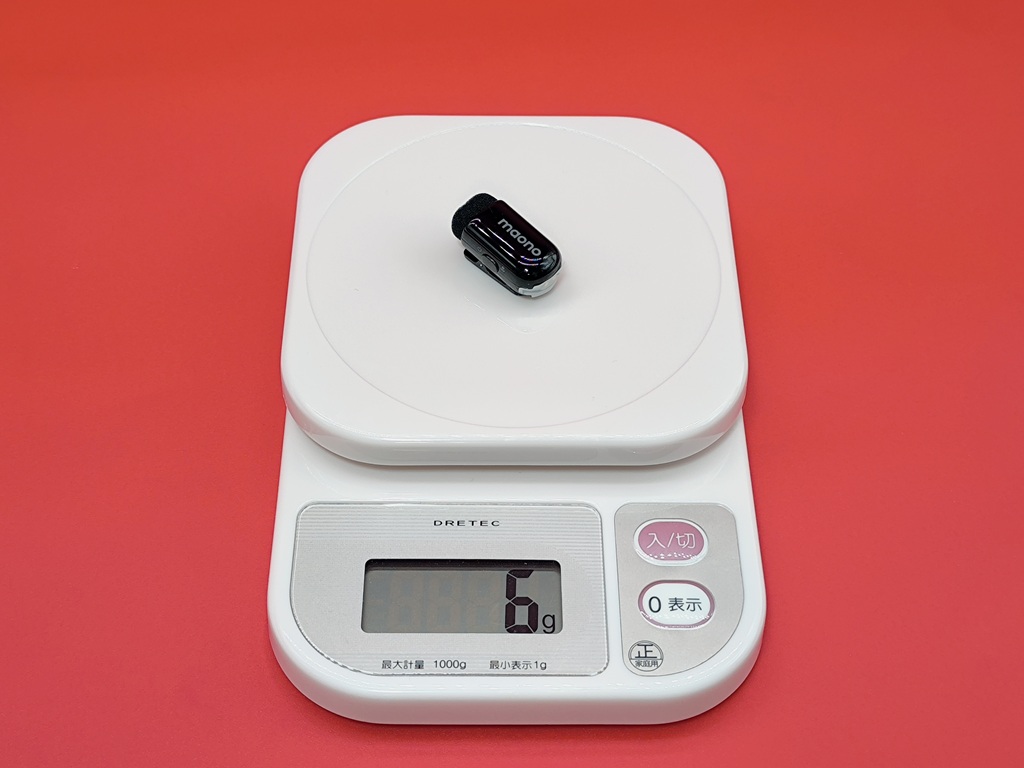 MAONO ワイヤレスマイク【T1 MINI】マイク本体の重さ：6g