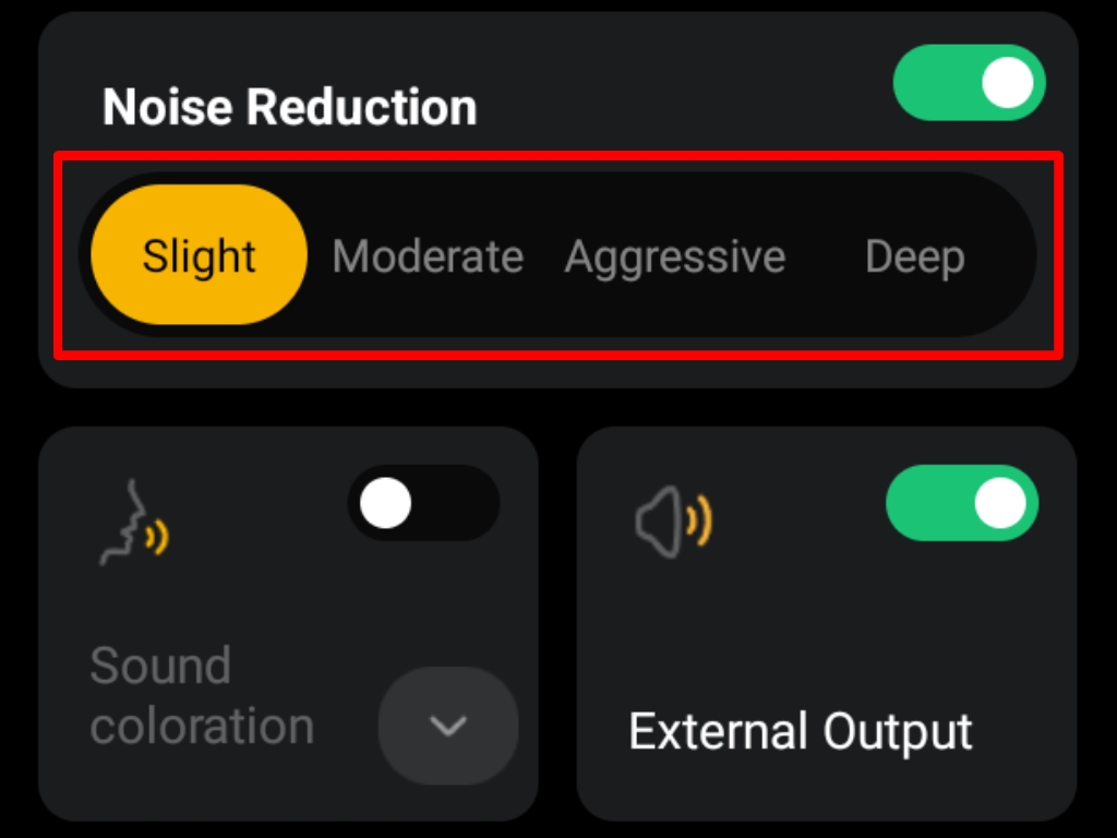 maono T1 MINI：専用ソフト「Maono Link」4段階のノイズリダクション
