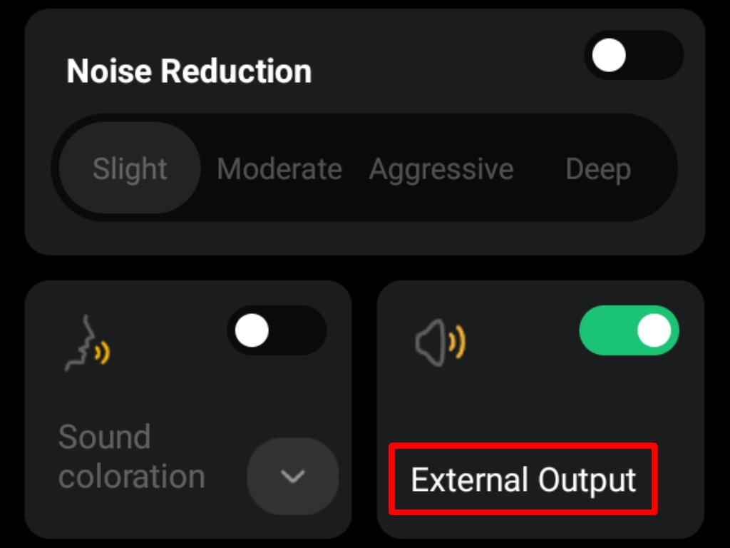 maono T1 MINI：専用ソフト「Maono Link」外部出力のON/OFF