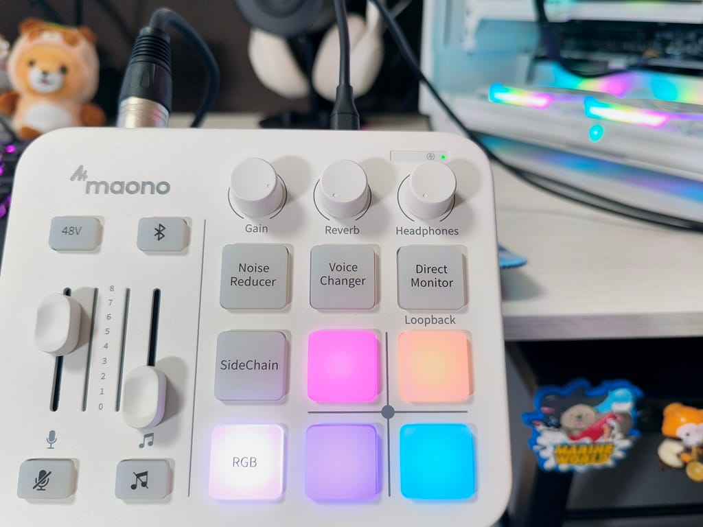 maono G1 NEO ゲーミングオーディオミキサー：配置の自由度が「限界突破」