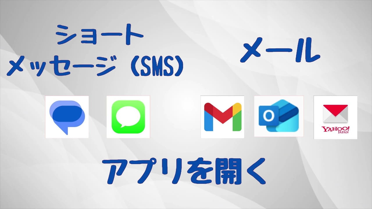 ワンタイムパスワードが届いているショートメッセージ(SMS)やメールのアプリを開く