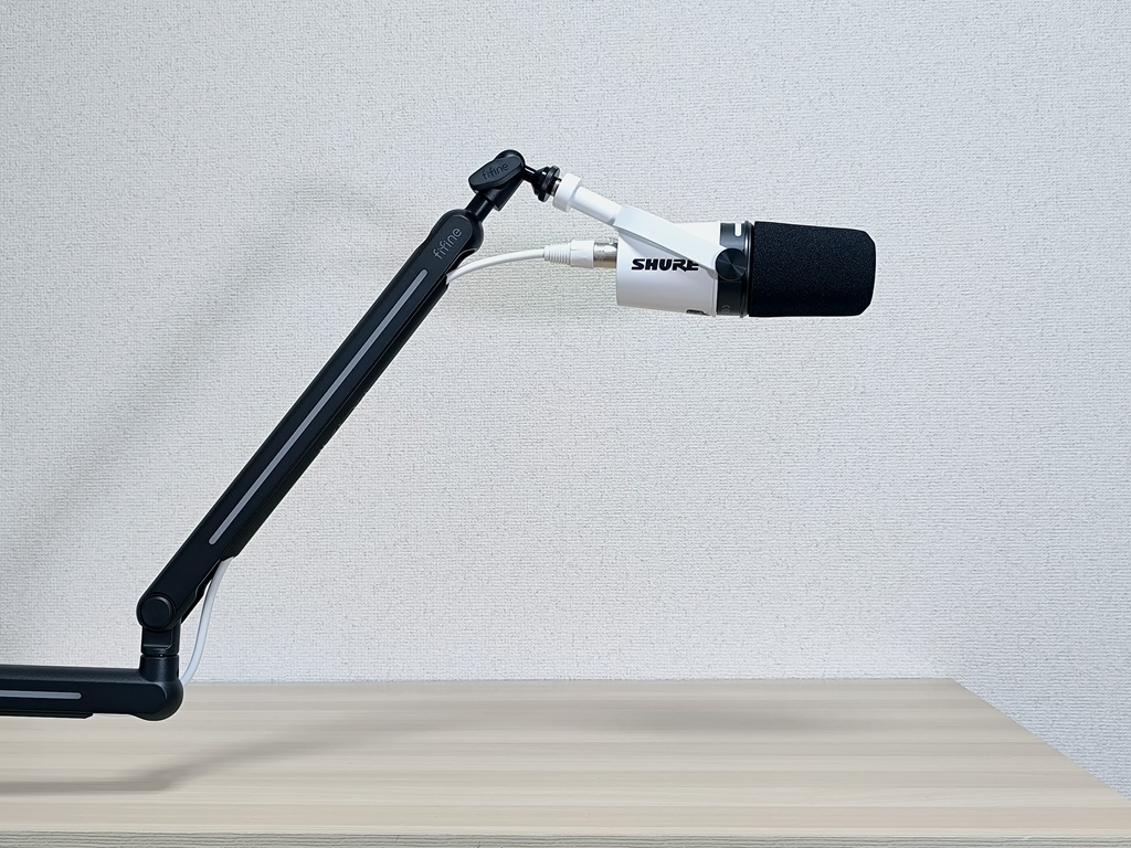 FIFINE Tank6 ダイナミックマイク：ちなみにMV7+では、こんな感じ