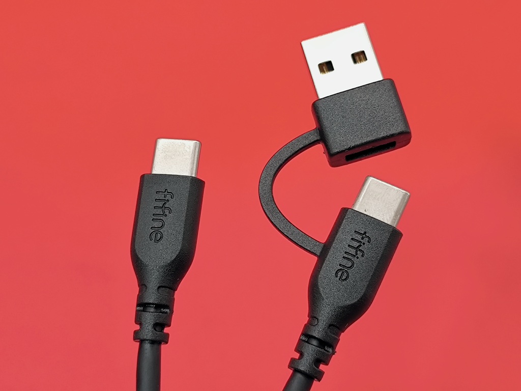 FIFINE Tank6 ダイナミックマイク：接続端子は、USB-A or USB-Cに対応