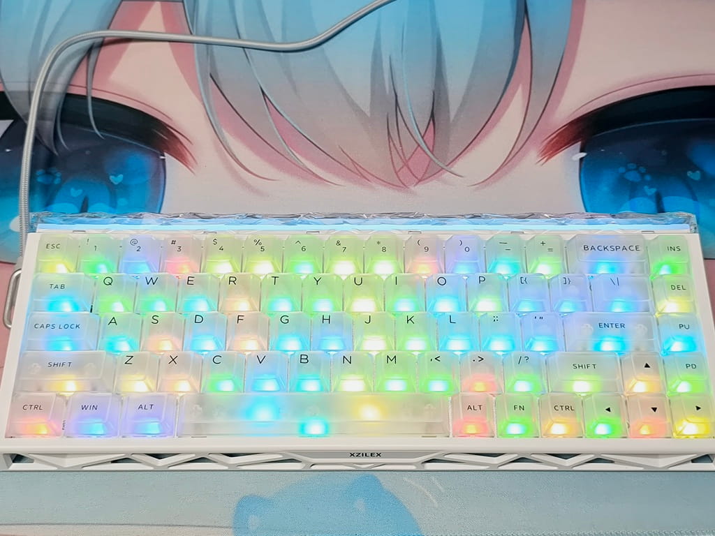 XZILEX X68E ゲーミングキーボード 日本語対応のWebドライバー!明るさは20段階調整と細かく設定ができる
