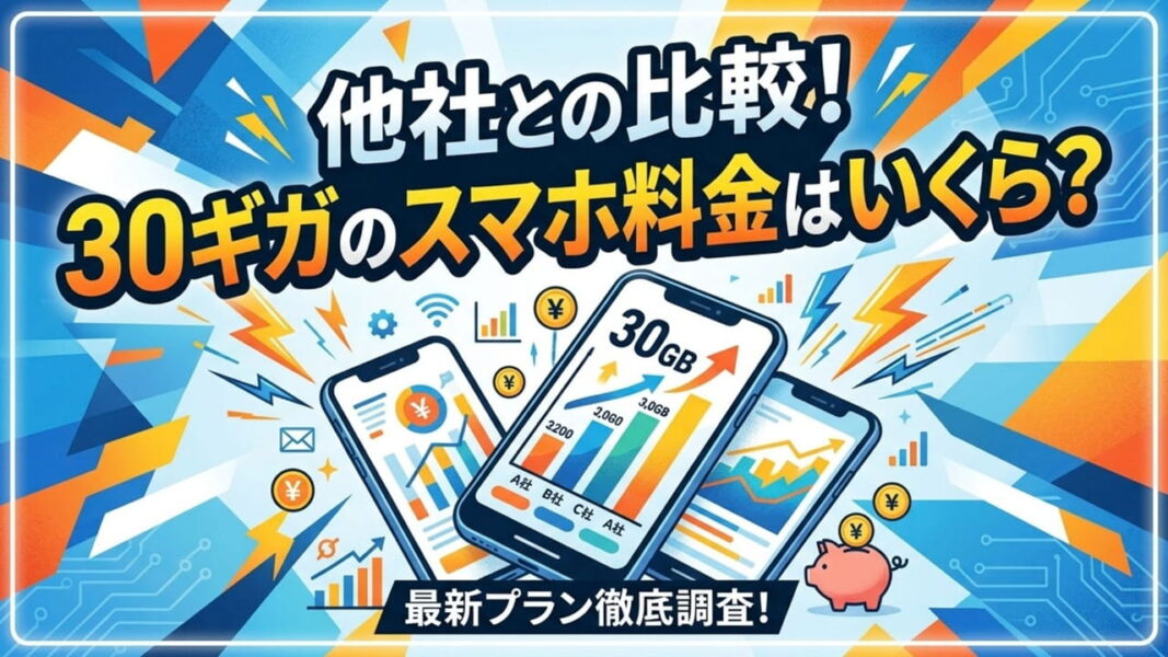 中容量から大容量にあたる「30ギガ」の他社との比較:Geminiに聞いてみた