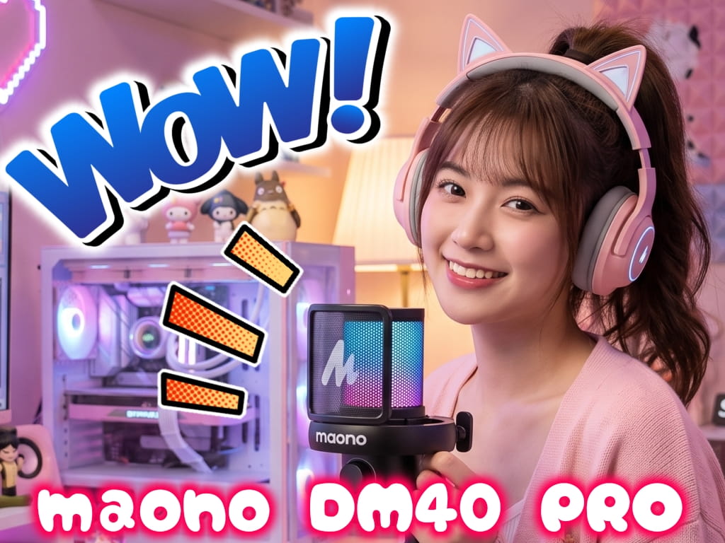 MAONO ワイヤレスゲーミングマイク「DM40-PRO」をレビュー(/・ω・)/
