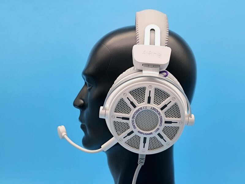 FIFINE H19 開放型ゲーミングヘッドセット：ヘッドセット部分だけで330g弱ほど！